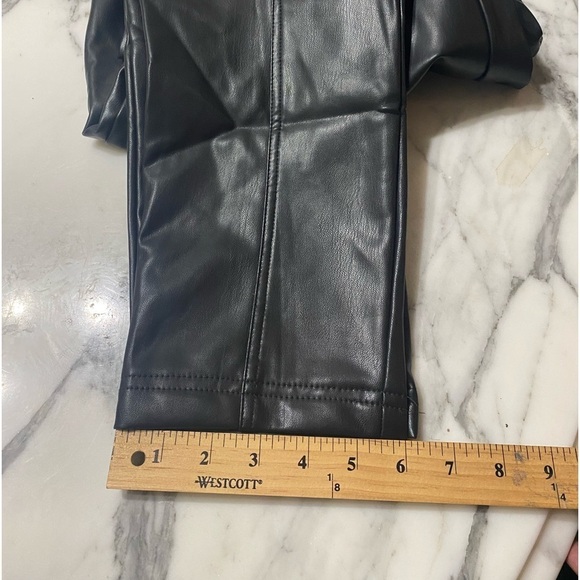 Sabrina Lauren Women Black Faux Leather Pants 2X Brand New With Tags Retail 89 - Picture 2 of 15